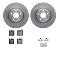 R1 Concepts Brake Rotor- Blank with Ceramic Pads Hdw Fits BMW 118i