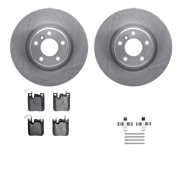 R1 Concepts Brake Rotor- Blank with Ceramic Pads Hdw Fits BMW 118i