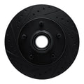 R1 90-90 Cadillac BROUGHAM Front Left Drilled & Slotted Silver Brake Rotor