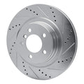 R1 06-09 Land Rover Range Rover Front Right Drilled & Slotted Silver Brake Rotor