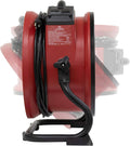 1/4HP 2100CFM 1.6AMPS INDUSTRIAL AXIAL AIR MOVER W/ POWER OUTLETS RED
