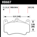 Hawk 02-05 Porsche 911 Carrera 4 Turbo Look/Carrera 4S Front Street Performance Ceramic Brake Pads