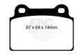 EBC 08-16 Mitsubishi Lancer Evo 10 2.0 Turbo (1 piece rotor) Bluestuff Rear Brake Pads