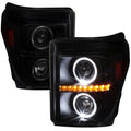 PROJECTOR HEADLIGHTS- SMOKE WITH BLACK HOUSING