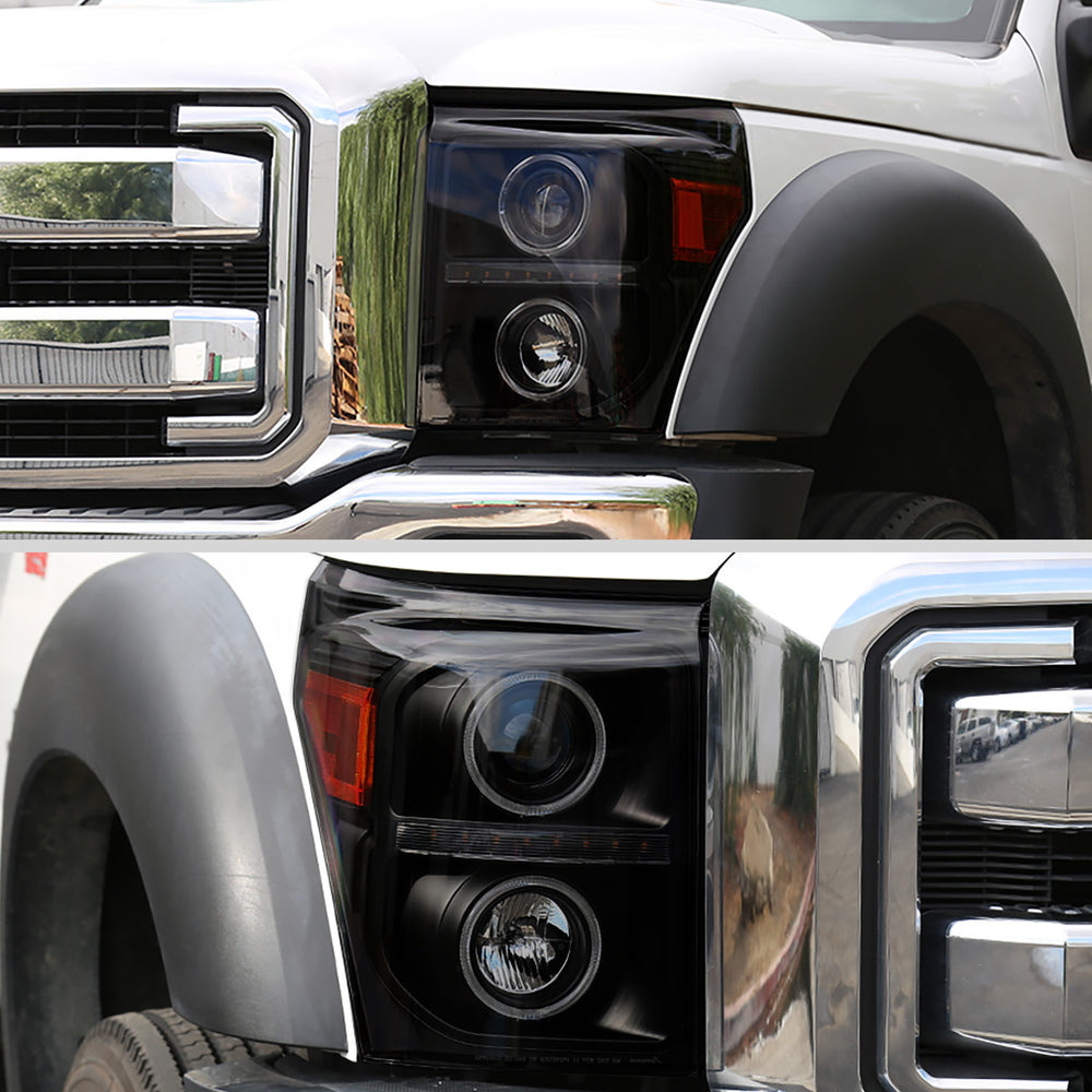 PROJECTOR HEADLIGHTS- SMOKE WITH BLACK HOUSING
