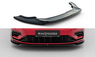 Maxton Gloss Black V3 Front Splitter VW Golf 18 Golf R Mk7.5