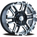 Cast Aluminum Wheels 179 BK 16x8 Machined Face Black 6 On 114.3 Bolt Pattern 10 Offset ION Wheels