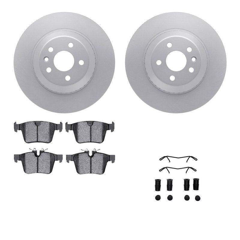 DFC 20-25 Jaguar F-Pace Rear Geospec Rotors with Euro 5000 Ceramic Brake Pads w/Hardware