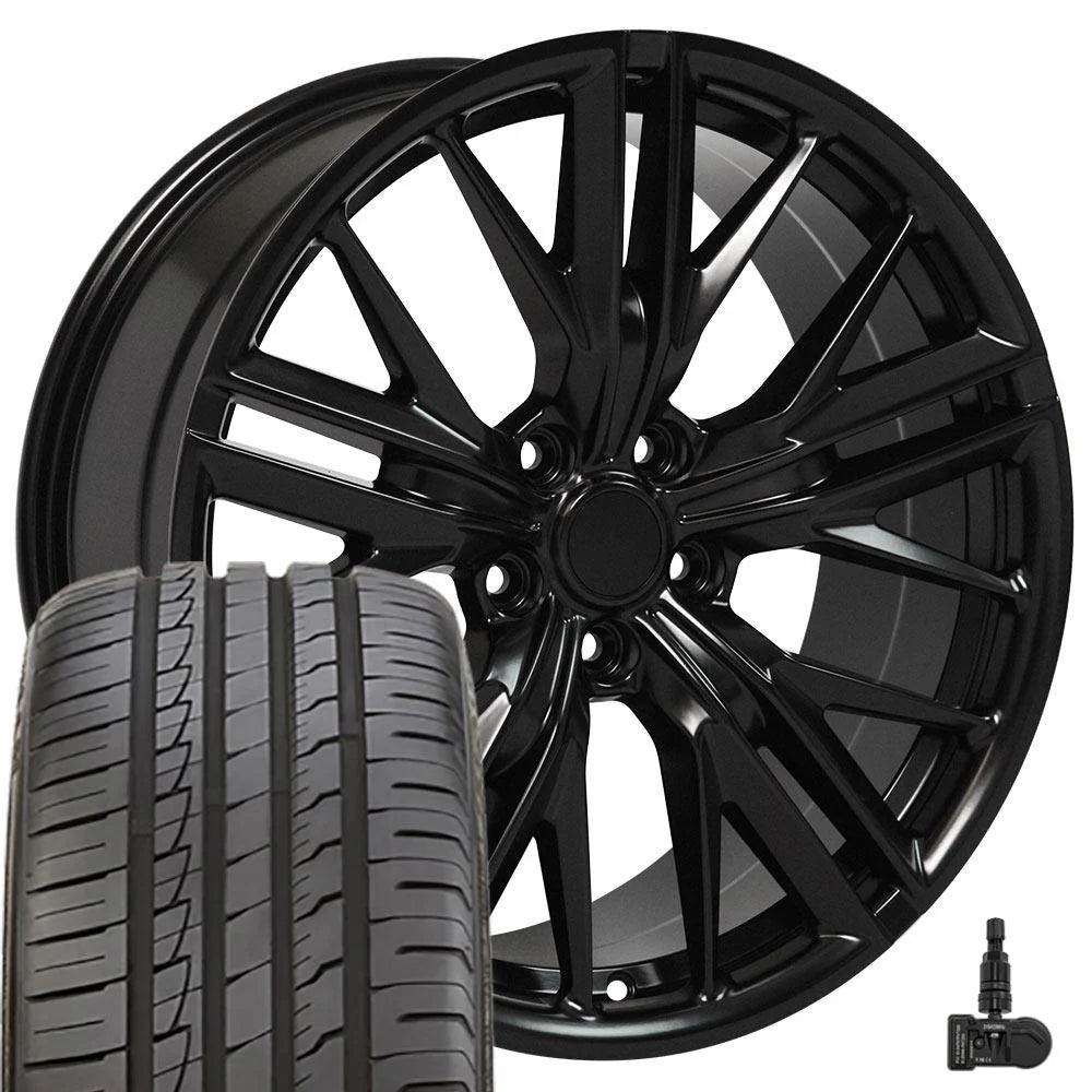 20 IN REPLICA WHEEL CV25 FITS CHEVROLET CAMARO ZL1 RIM 20X8.5 SATIN WHEEL