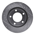 DFC 90-06 Chevrolet C3500HD Rear Right/Front Right Drilled & Slotted Silver Brake Rotor