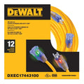 12/3 100FT LIGHTED DEWALT EXT CORD (GROUND MONITOR INCL)