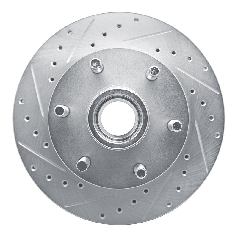 DFC 94-02 Chevrolet C2500 Front Left Drilled & Slotted Silver Brake Rotor