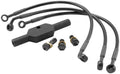 Goodridge 15-23 HD FLTRX (w/o ABS) +4in Black Brake Line Kit w/Black Fittings
