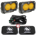 LED Work Light Amber Lens Work/Scene Pattern Pair S2 Sport Baja Designs