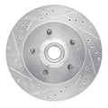 R1 Concepts Brake Rotor Drilled and Slotted Silver Fits Ford Expedition