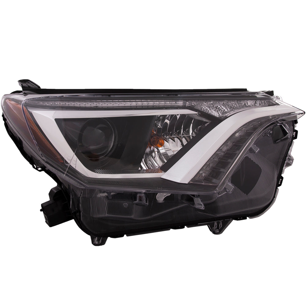 CAPA RH HEADLIGHT RAV4 1618 (HALOGEN)(W/O BLACK BEZEL)(NORTH AMERICA BUILT)