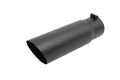 Gibson Round Single Wall Angle-Cut Tip - 5in OD/3in Inlet/12in Length - Stainless