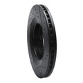 R1 06-10 Jeep Grand Cherokee Front Left Drilled & Slotted Black Brake Rotor