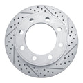 DFC 99-05 Ford Excursion Front Right Drilled & Slotted Geoperformance Rotor