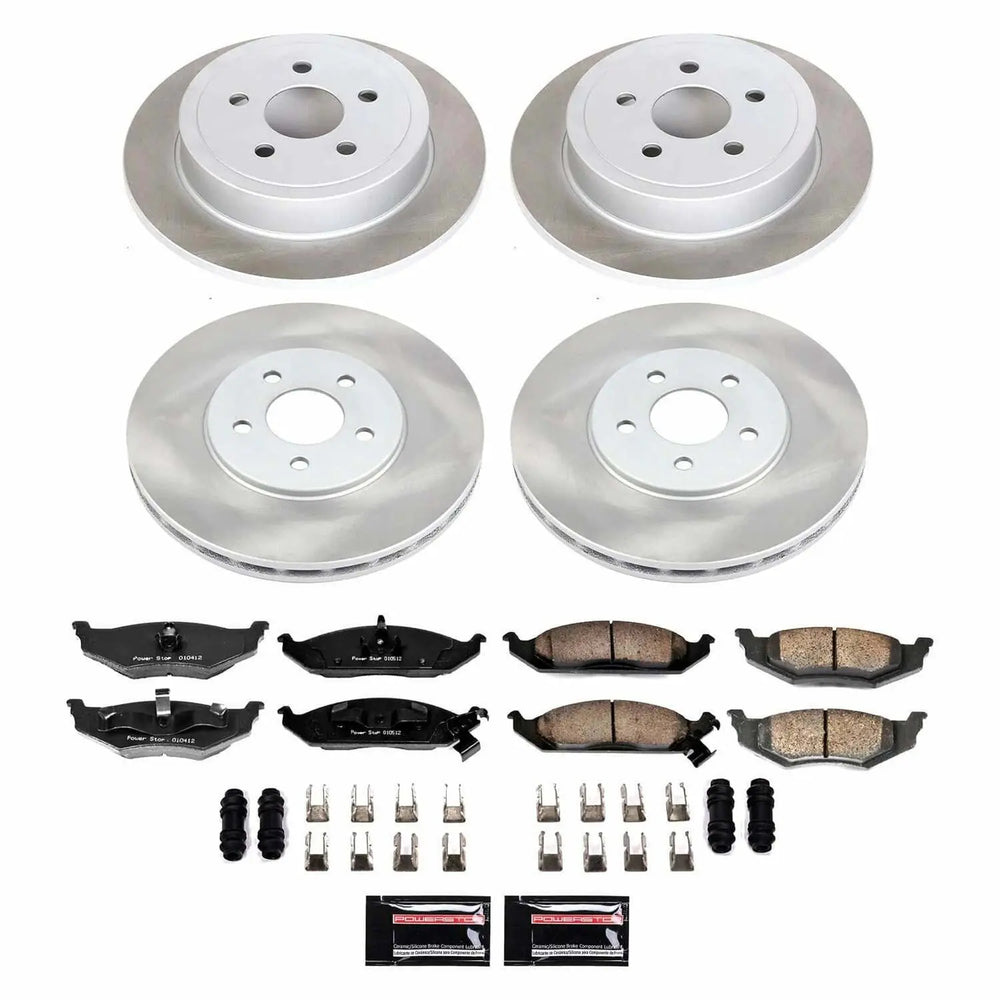 Power Stop 95-00 Chrysler Cirrus Front and Rear Semi-Coated Rotor Kit