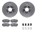 R1 Concepts E- Line Series Brake Rotor with Ceramic Brake Pads Hdw Fits Ford Edge