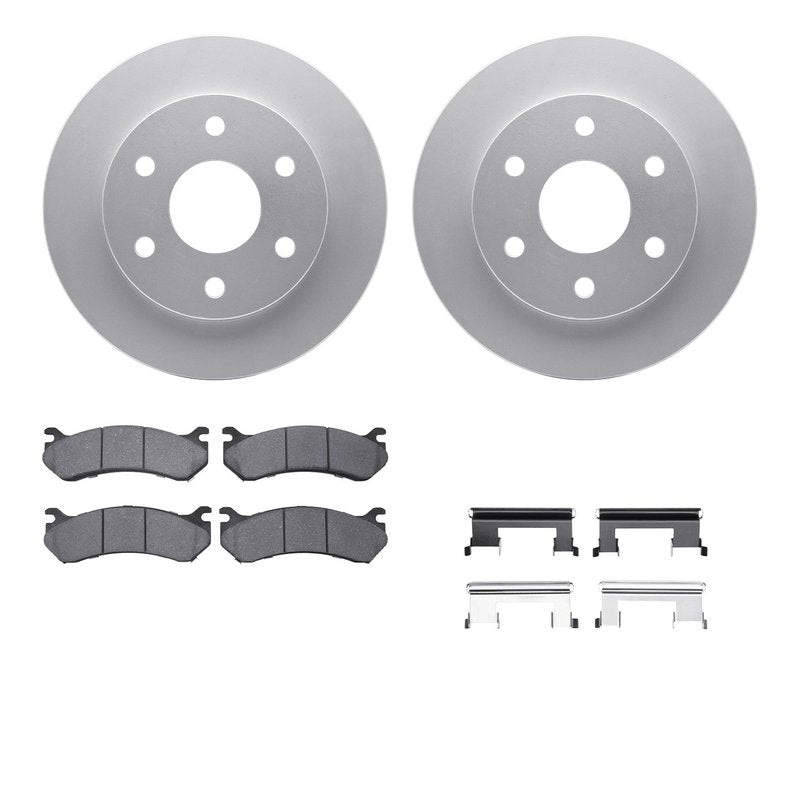 DFC 99-08 Cadillac Escalade EXT Front Geospec Rotors with Heavy Duty Brake Pads w/Hardware