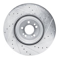 DFC 20-25 Mercedes-Benz GLE350 Front Left Drilled & Slotted Silver Brake Rotor