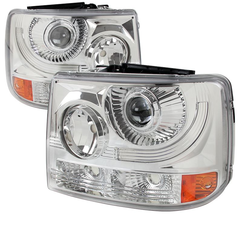 1 PC PROJECTOR HEADLIGHT - CHROME (
