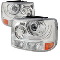 1 PC PROJECTOR HEADLIGHT - CHROME (