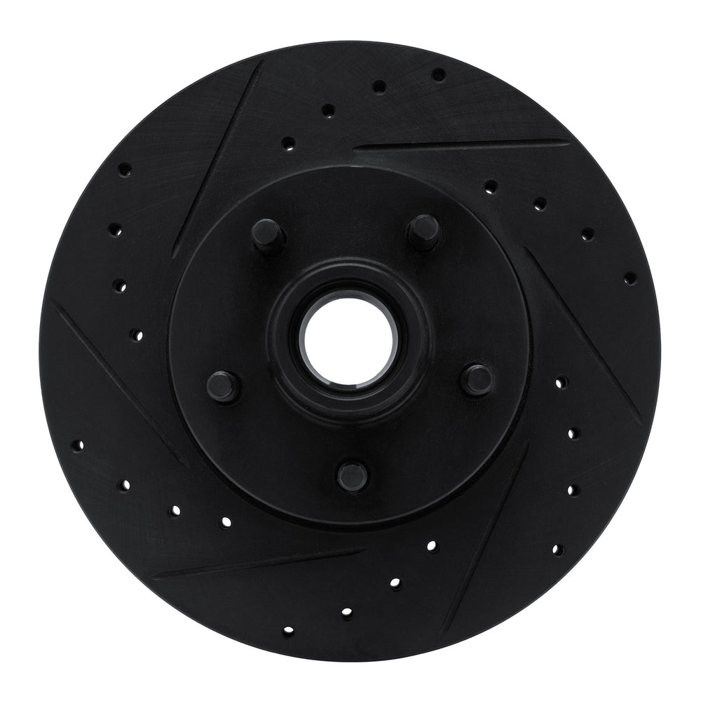 R1 06-12 Ford Ranger (Mexico) Front Left Drilled & Slotted Black Brake Rotor