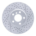 R1 07-19 BMW X6 Front Right Drilled & Slotted Geoperformance Rotor