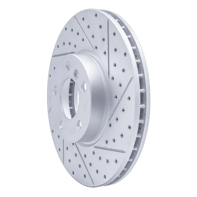 R1 07-19 BMW X6 Front Right Drilled & Slotted Geoperformance Rotor