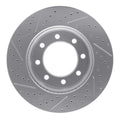 R1 99-99 Ford F-350 Super Duty 4WD Front Right Drilled & Slotted Geoperformance Rotor