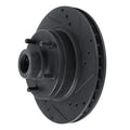 R1 73-73 Ford Country Squire Front Right Drilled & Slotted Black Brake Rotor