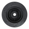 R1 73-73 Ford Country Squire Front Right Drilled & Slotted Black Brake Rotor