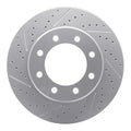 R1 99-99 Ford F-250 4WD (Super Duty) Front Left Drilled & Slotted Geoperformance Rotor