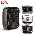 1924 JEEP GLADIATOR LED TAIL LIGHT V2 W/ LED SEQUENTIAL TURN SIGNAL/BRAKE (SET) (BLK/RED)