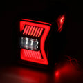 1924 JEEP GLADIATOR LED TAIL LIGHT V2 W/ LED SEQUENTIAL TURN SIGNAL/BRAKE (SET) (BLK/RED)