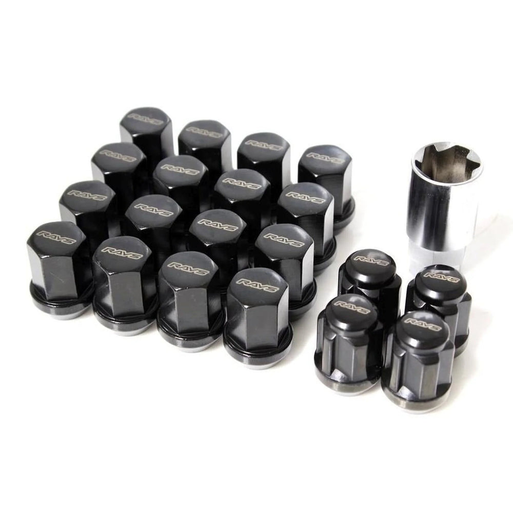 Rays 19 Hex Nut M12x1.50 -Black (20 Pieces)