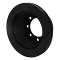 R1 00-02 Dodge Ram 2500 Rear Left Drilled & Slotted Black Brake Rotor