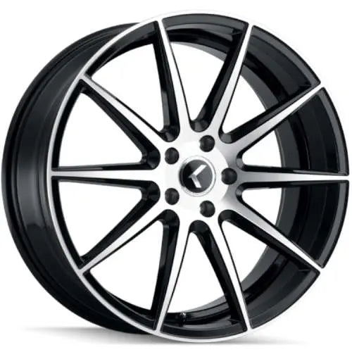KRAZE COSMOS KR194 BLACK MACHINED FACE 18X8 5-108 40MM 63.5MM