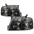 Spyder Ford F150 04-08 Projector Headlights Version 2 LED Halo LED Smke PRO-YD-FF15004-HL-G2-SM