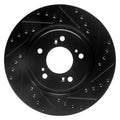 R1 90-91 Ford Country Squire Front Right Drilled & Slotted Black Brake Rotor