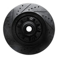 R1 97-99 Ford F-150 RWD Front Right Drilled & Slotted Black Brake Rotor