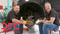 R1 98-04 Infiniti QX4 Front Carbon Coated Brake Rotor Set w/Optimum OE Pads and Hardware