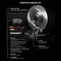 R1 Concepts Brake Rotor- Blank with Optimum Oe Pads Hdw Fits Dodge W350