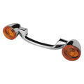 Bikers Choice 91-08 Touring 86-17 FLST Narrow Chrome Rear Turn Signal Bar Kit W/Amber Lens