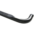 3 Inch Round Bent Steel Step Bar with No-Slip Step Pad for 2007-2018 Jeep Wrangler JK, 2-Door, Textured Black Rampage
