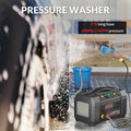 JUMP STARTER W/ PRESSURE WASHER AIR COMPRESSOR 2500AMP GREY