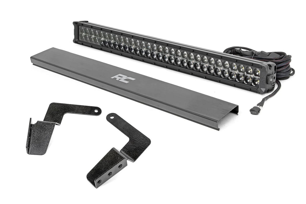 LED Light Kit Bumper Mount 30 Black Dual Row Toyota FJ Cruiser (07-14)